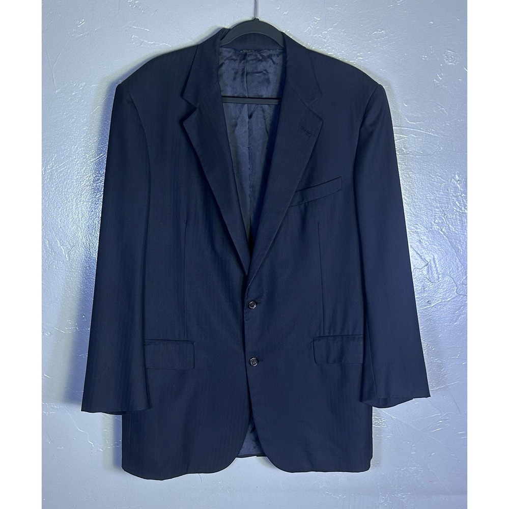 Mens classic Brooks Brothers navy pinstripe blazer/suit Jacket 42 L Preppy